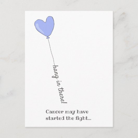 Hang da rein! - Beat Cancer - Niedlich Lilac Ballo Postkarte (Vorderseite)