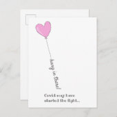 Hang da rein! - Beat Covid - Niedlich Pink Balloon Postkarte (Vorne/Hinten)