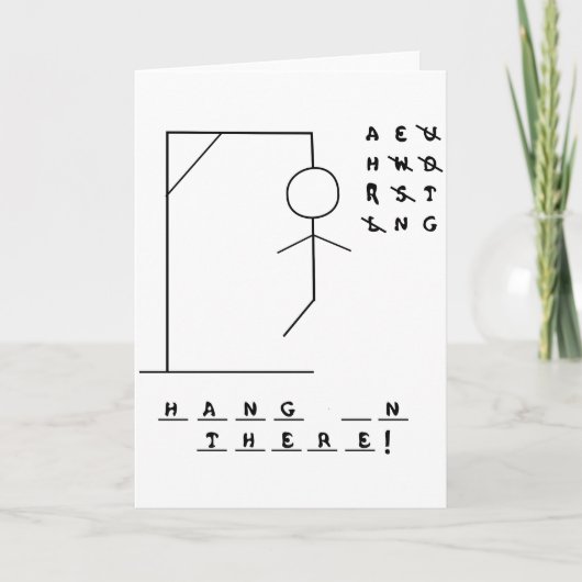 "Hang da rein!" Hangman Game Karte (Vorderseite)