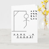 "Hang da rein!" Hangman Game Karte (Gelbe Blume)