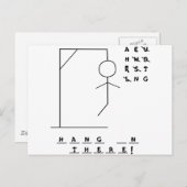 "Hang da rein!" Hangman Game Postkarte (Vorne/Hinten)