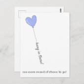 Hang da rein! - Last Chemo Niedlich Lilac Balloon Postkarte (Vorne/Hinten)