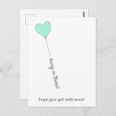 Hang da rein! - Niedlicher Aquamariner Ballon - Gu Postkarte (Vorne/Hinten)