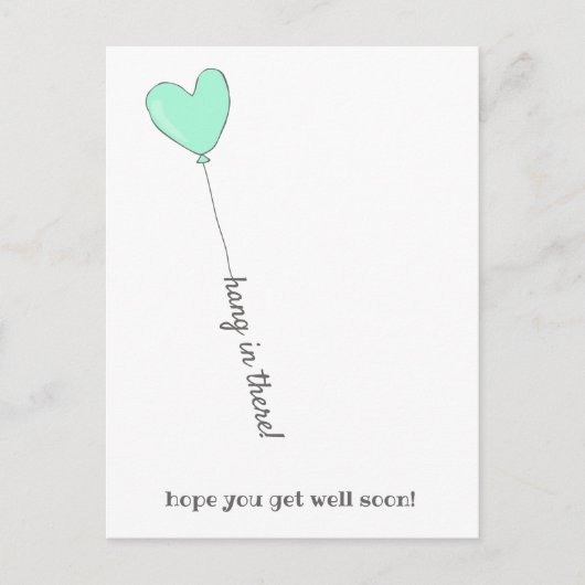 Hang da rein! - Niedlicher Aquamariner Ballon - Gu Postkarte (Vorderseite)