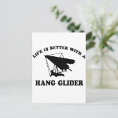 Hang Glider Vector Designs Postkarte (Stehend Vorderseite)