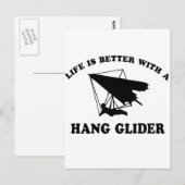 Hang Glider Vector Designs Postkarte (Vorne/Hinten)