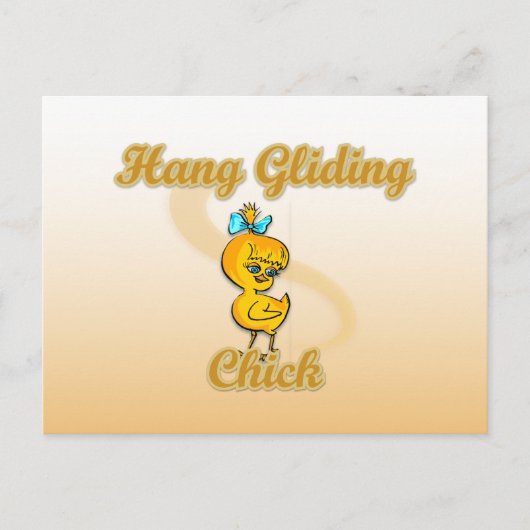 Hang Gliding Chick Postkarte (Vorderseite)