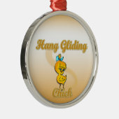 Hang Gliding Chick Silbernes Ornament (Rechts)