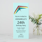 Hang Gliding Einladung (Stehend Vorderseite)