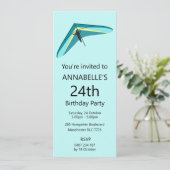 Hang Gliding Einladung (Stehend Vorderseite)