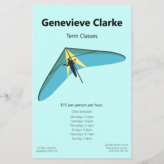 Hang Gliding Flyer (Vorne)