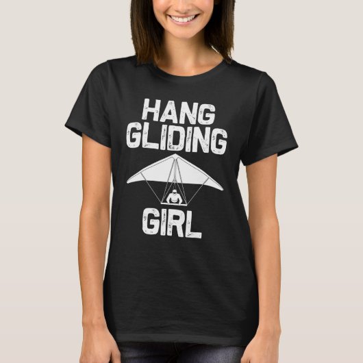 Hang Gliding Girls Kinder Hang Glider Pilot Flyer T-Shirt (Vorderseite)