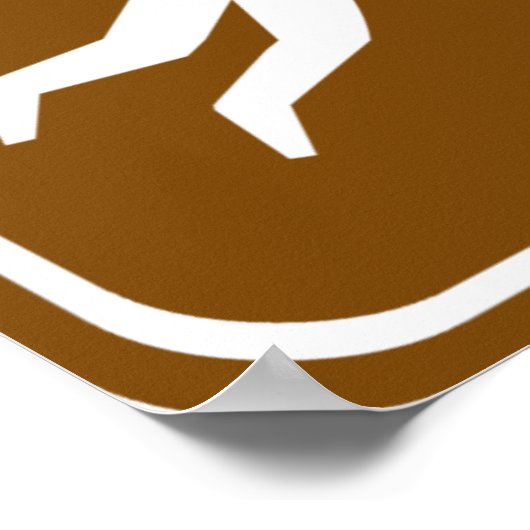 Hang Gliding Highway Sign Poster (Ecke)