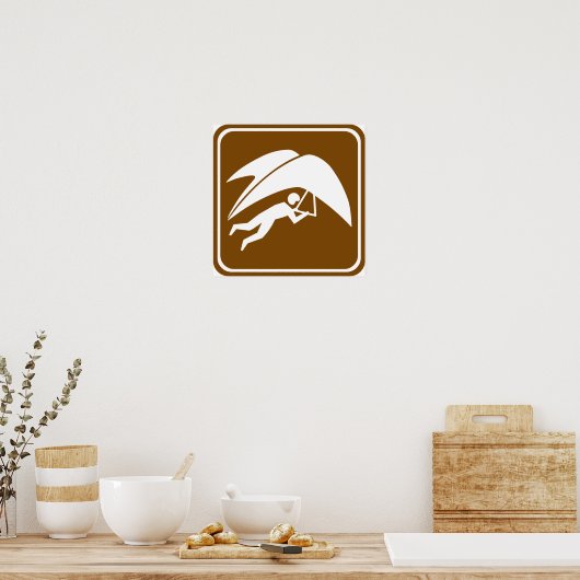 Hang Gliding Highway Sign Poster (Küche)