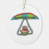 Hang Gliding Keramik Ornament (Links)