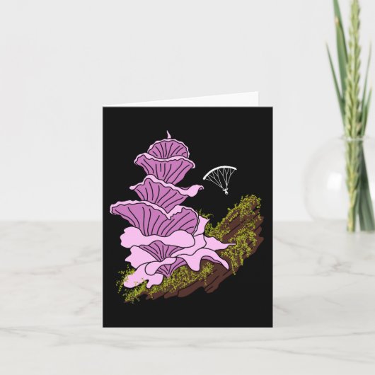 Hang Gliding Pink Pagoda Mushroom Karte (Vorderseite)