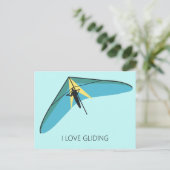 Hang Gliding Postkarte (Stehend Vorderseite)