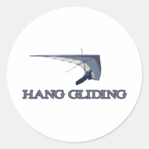 Hang Gliding Runder Aufkleber