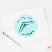 Hang Gliding Runder Aufkleber (Umschlag)