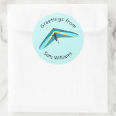 Hang Gliding Runder Aufkleber (Tasche)