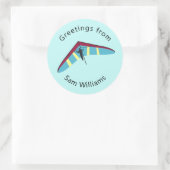 Hang Gliding Runder Aufkleber (Tasche)