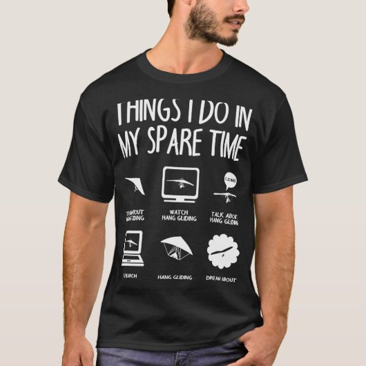 Hang Gliding Spare Time Hang Glider T-Shirt (Vorderseite)
