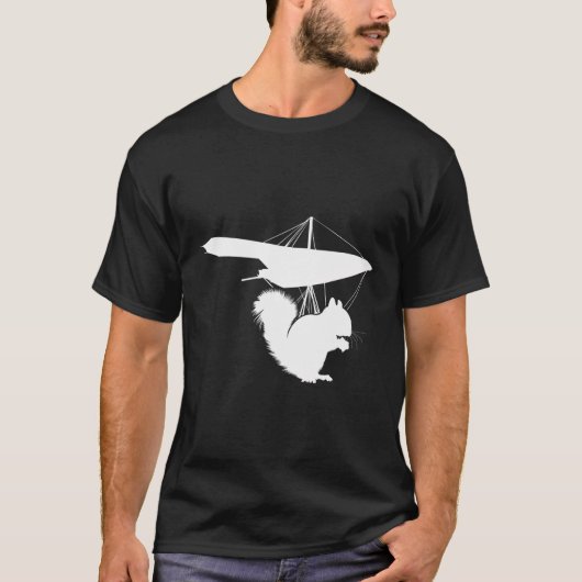 Hang Gliding Squirrel Funny Hang Glider Squirrel T-Shirt (Vorderseite)