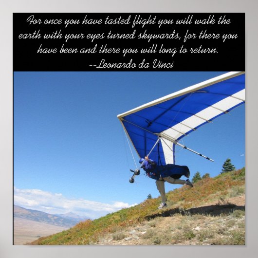 Hang Gliding Takeoff Poster (Vorne)