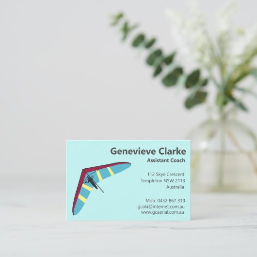 Hang Gliding Visitenkarte (Stehend Vorderseite)
