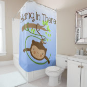 Hang in There Affen Animals Dschungel Duschvorhang (Beispiel)