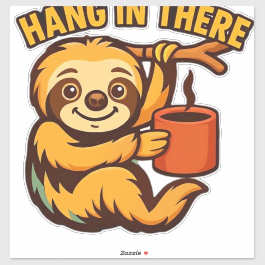 Hang in there baby sloth Classic T-Shirt Aufkleber (Blatt)