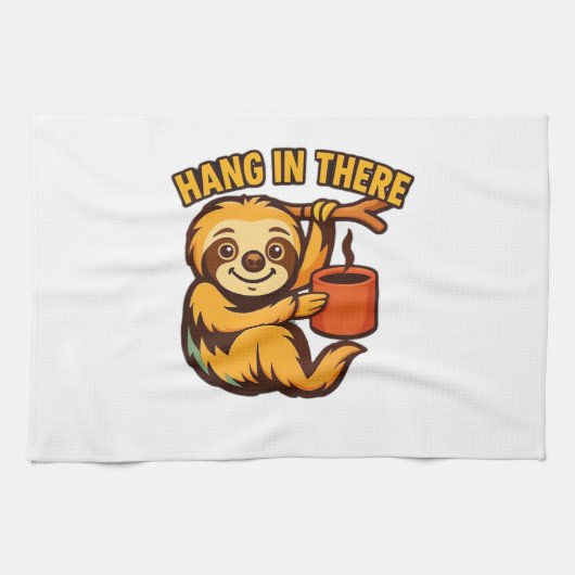 Hang in there baby sloth Classic T-Shirt Geschirrtuch (Horizontal)