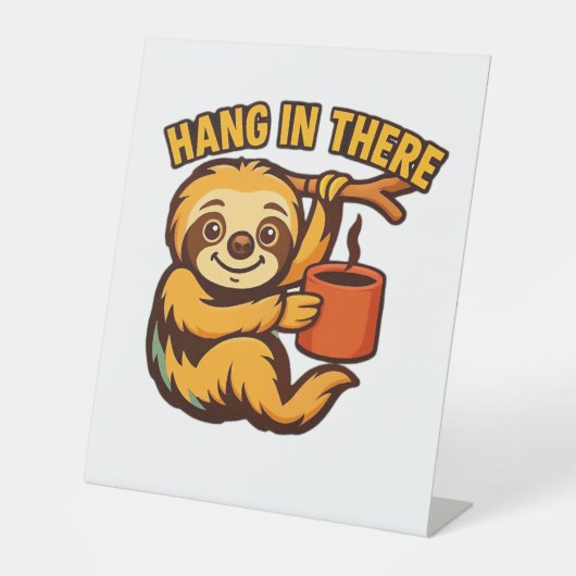 Hang in there baby sloth Classic T-Shirt Sockelschild (Vorderseite)