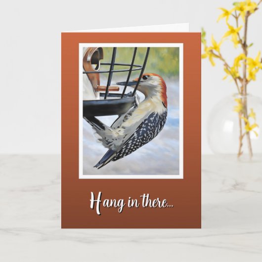 Hang in There - Birthday Card Karte (Gelbe Blume)