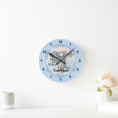 Hang In There Cat  custom name Clock Runde Wanduhr (Zuhause)