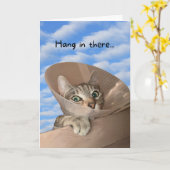 Hang in There Chat in Cone Funny werden gut Karte (Gelbe Blume)