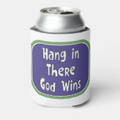 Hang in There - Der Gott gewinnt Dosenkühler (Kanne Rückseite)
