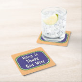 Hang in There - Der Gott gewinnt Rechteckiger Pappuntersetzer (Vor Ort)