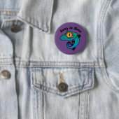 Hang in There farbenfroher Gecko Button (Beispiel)
