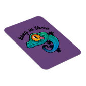 Hang in There farbenfroher Gecko Magnet (Rechte Seite)