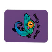 Hang in There farbenfroher Gecko Magnet (Horizontal)