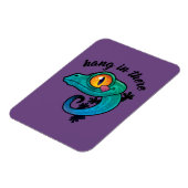 Hang in There farbenfroher Gecko Magnet (Linke Seite)