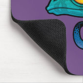 Hang in There farbenfroher Gecko Mousepad (Ecke)