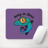 Hang in There farbenfroher Gecko Mousepad (Mit Mouse)