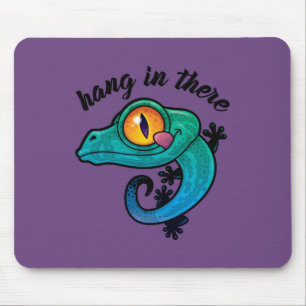 Hang in There farbenfroher Gecko Mousepad