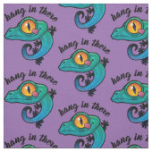 Hang in There farbenfroher Gecko Stoff (Muster)