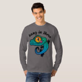 Hang in There farbenfroher Gecko T-Shirt (Vorne ganz)