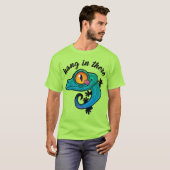 Hang in There farbenfroher Gecko T-Shirt (Vorne ganz)