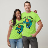 Hang in There farbenfroher Gecko T-Shirt (Unisex)