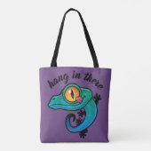 Hang in There farbenfroher Gecko Tasche (Rückseite)